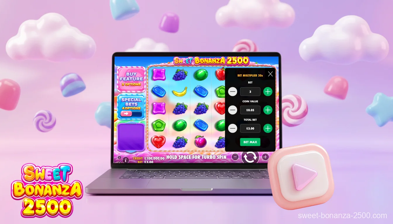 To play Sweet Bonanza 2500 in the UK, players simply need to open the game on the casino website, set their bet, and start spinning